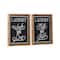 Set of 2 Black Wood Farmhouse Sign Wall Decor, 12.5" x 16"